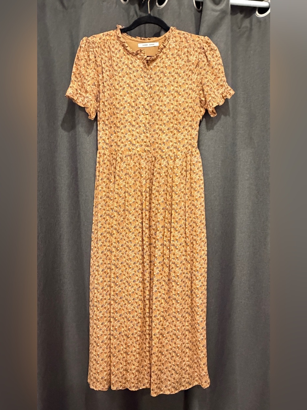 SAMSOE SAMSOE | mustard floral dress size medium
